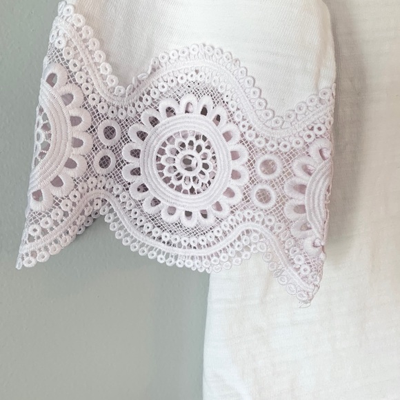 Loft white top with lace detail - Picture 7 of 8